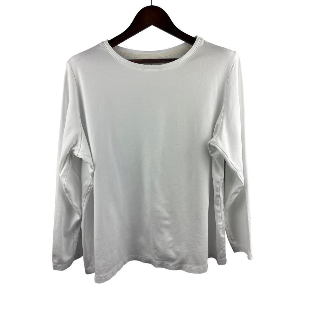 Women’s Isaac Mizrahi Live! Size 2X White Long Sleeve Shirt